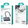 USAMS Adapter HUB 4w1 2xUSB 2.0/USB 3.0/USB-C szary/dark grey SJ627HUB01 (US-SJ627) na NearMe.pl