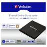 Verbatim Zewnętrzna nagrywarka SlimlineBlu-ray + kabel USB-C/USB-A czarny/black 43889 na NearMe.pl