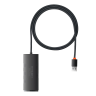 Baseus Lite Series HUB adapter USB-A do 4xUSB-A 3.0 5Gb/s czarny (WKQX030101) na NearMe.pl