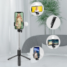 Selfie stick WR1YXS teleskopowy tripod 0.71m z okrągłą lampą - czarny na NearMe.pl