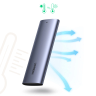 Ugreen kieszeń na dysk obudowa dysku twardego M.2 B-Key SATA 3.0 5Gbps szary + kabel USB Typ C (CM400) na NearMe.pl
