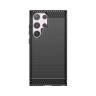 Etui Carbon Case do Samsung Galaxy S24 Ultra elastyczny silikonowy karbonowy pokrowiec - czarny na NearMe.pl