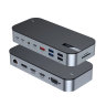 HUB Choetech M52 USB-C - USB-C PD/USB-C/USB-A/HDMI/VGA/DP/SD/TF/RJ45/AUX - szary na NearMe.pl