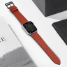 Pasek skórzany Strap Leather do Apple Watch 38 / 40 / 41 mm opaska bransoleta - czerwony na NearMe.pl