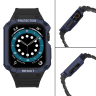 Pasek z etui ochronnym Protect Strap Band do Apple Watch 38 / 40 / 41 mm opaska obudowa pancerna - czarny, niebieski na NearMe.pl