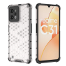 Honeycomb etui pancerny pokrowiec z żelową ramką Realme C31 przezroczysty na NearMe.pl