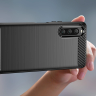 Carbon Case etui do Sony Xperia 10 V elastyczny silikonowy karbonowy pokrowiec czarne na NearMe.pl