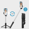 Selfie stick WR1YXS teleskopowy tripod 0.71m z okrągłą lampą - czarny na NearMe.pl