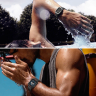 Pasek z etui ochronnym Protect Strap Band do Apple Watch 38 / 40 / 41 mm opaska obudowa pancerna - czarny, niebieski na NearMe.pl