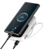 Baseus Power Bank 10000mAh Qpow Pro - USB + Typ C - PD 20W z kablem Lightning (PPQD060002) biały na NearMe.pl