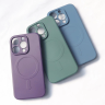 Silikonowe etui kompatybilne z MagSafe do iPhone 15 Pro Max  Silicone Case - szare na NearMe.pl