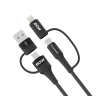 Kabel Wozinsky WNBAA 4w1 2x USB-C 1x USB-A 1x Lightning 60W 1 m - czarny na NearMe.pl