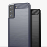 Carbon Case elastyczne etui pokrowiec Samsung Galaxy S21+ 5G (S21 Plus 5G) niebieski na NearMe.pl