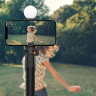 Selfie stick WR1YXS teleskopowy tripod 0.71m z okrągłą lampą - czarny na NearMe.pl