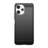 Elastyczne etui wzór karbon do Xiaomi Redmi 12 Carbon Case - czarne na NearMe.pl