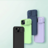 Nillkin CamShield Silky Silicone Case etui iPhone 14 pokrowiec z osłoną na aparat zielony na NearMe.pl