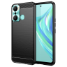 Carbon Case etui do Infinix Hot 20 Play elastyczny silikonowy karbonowy pokrowiec czarne na NearMe.pl