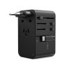 Adapter podróżny Choetech PD5021 45W EU / US / AUS / UK z wbudowanym kablem USB-C - czarny na NearMe.pl
