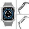 Pasek z etui ochronnym Protect Strap Band do Apple Watch 38 / 40 / 41 mm opaska obudowa pancerna - szary, srebrny na NearMe.pl