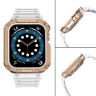 Pasek z etui ochronnym Protect Strap Band do Apple Watch 38 / 40 / 41 mm opaska obudowa pancerna - biały, różowe złoto na NearMe.pl
