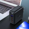 Acefast szybka ładowarka sieciowa GaN 3xUSB-C/1xUSB-A 100W czarna + kabel kątowy USB-C - USB-C 100W 2m czarny na NearMe.pl