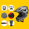 Kask rowerowy Rockbros TT-32SBTG-M dziecięcy z odpinaną szczęką rozmiar M - szary na NearMe.pl