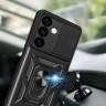 Etui Hybrid Armor Camshield do Samsung Galaxy S24 pancerne z osłoną na aparat - czarne na NearMe.pl
