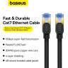 Baseus szybki kabel internetowy RJ45 cat.7 10Gbps 8m pleciony czarny na NearMe.pl