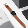Pasek skórzany Strap Leather do Apple Watch 38 / 40 / 41 mm opaska bransoleta - brązowy na NearMe.pl