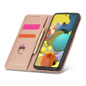 Magnet Card Case etui do Samsung Galaxy A12 5G pokrowiec portfel na karty kartę podstawka różowy na NearMe.pl