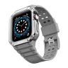 Pasek z etui ochronnym Protect Strap Band do Apple Watch 38 / 40 / 41 mm opaska obudowa pancerna - szary, srebrny na NearMe.pl