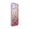 Design Case etui do iPhone 12 Pro Max pokrowiec w kwiaty fioletowy na NearMe.pl