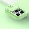 Nillkin CamShield Silky Silicone Case etui iPhone 14 Pro pokrowiec z osłoną na aparat zielony na NearMe.pl