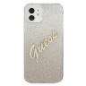 Etui Guess Glitter Gradient Script na iPhone 12 mini - złote na NearMe.pl