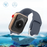 Silikonowa opaska Silicone Strap APS do Apple Watch 42 / 44 / 45 pasek bransoleta do zegarka - fioletowa na NearMe.pl