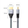 Wozinsky kabel HDMI 2.1 8K 60 Hz 48 Gbps / 4K 120 Hz / 2K 144 Hz 5 m srebrny (WHDMI-50) na NearMe.pl