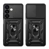 Etui Hybrid Armor Camshield do Samsung Galaxy S24 pancerne z osłoną na aparat - czarne na NearMe.pl