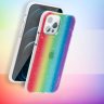 Kingxbar Ombre etui pokrowiec iPhone 12 Pro Max wielokolorowy na NearMe.pl