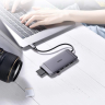 Choetech 9w1 wielofunkcyjny HUB USB Typ C - 3x USB 3.2 Gen 1 / czytnik kart SD i TF / HDMI 4K 30Hz / VGA Full HD 60Hz / USB Typ C / RJ45 szary (HUB-M15 gray) na NearMe.pl