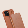 Nillkin Qin Leather Pro Case etui iPhone 14 Plus osłona na aparat kabura pokrowiec obudowa z klapką brązowy na NearMe.pl