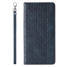 Magnet Strap Case etui iPhone 14 Pro Max pokrowiec z klapką portfel mini smycz podstawka niebieskie na NearMe.pl