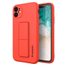 Wozinsky Kickstand Case silikonowe etui z podstawką iPhone 12 czerwone na NearMe.pl