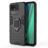 Ring Armor pancerne hybrydowe etui pokrowiec + magnetyczny uchwyt Realme Narzo 50A czarny na NearMe.pl