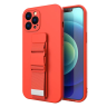 Rope case żelowe etui ze smyczą łańcuszkiem torebka smycz iPhone 13 czerwony na NearMe.pl
