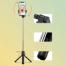 Selfie stick WRY1S teleskopowy tripod 0.7m na telefon - czarny na NearMe.pl