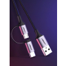 Ugreen kabel przewód 2w1 USB - micro USB / USB Typ C 1m 2,4A czarny (30875) na NearMe.pl