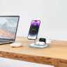 Ładowarka Tech-Protect QI15W-A27 indukcyjna 3w1 ze stojakiem z MagSafe na smartfon / Apple Watch / AirPods - biała na NearMe.pl