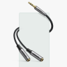 Rozdzielacz audio AUX UGREEN AV191, kabel jack 3.5mm, 20cm (czarny) na NearMe.pl