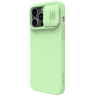 Nillkin CamShield Silky Silicone Case etui iPhone 14 Pro pokrowiec z osłoną na aparat zielony na NearMe.pl