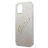 Etui Guess Glitter Gradient Script na iPhone 12 mini - złote na NearMe.pl